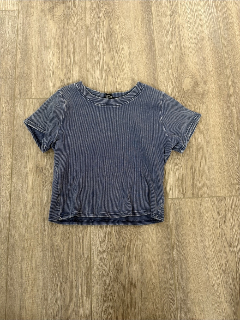 Forever 21 Blue Ribbed Crop Top